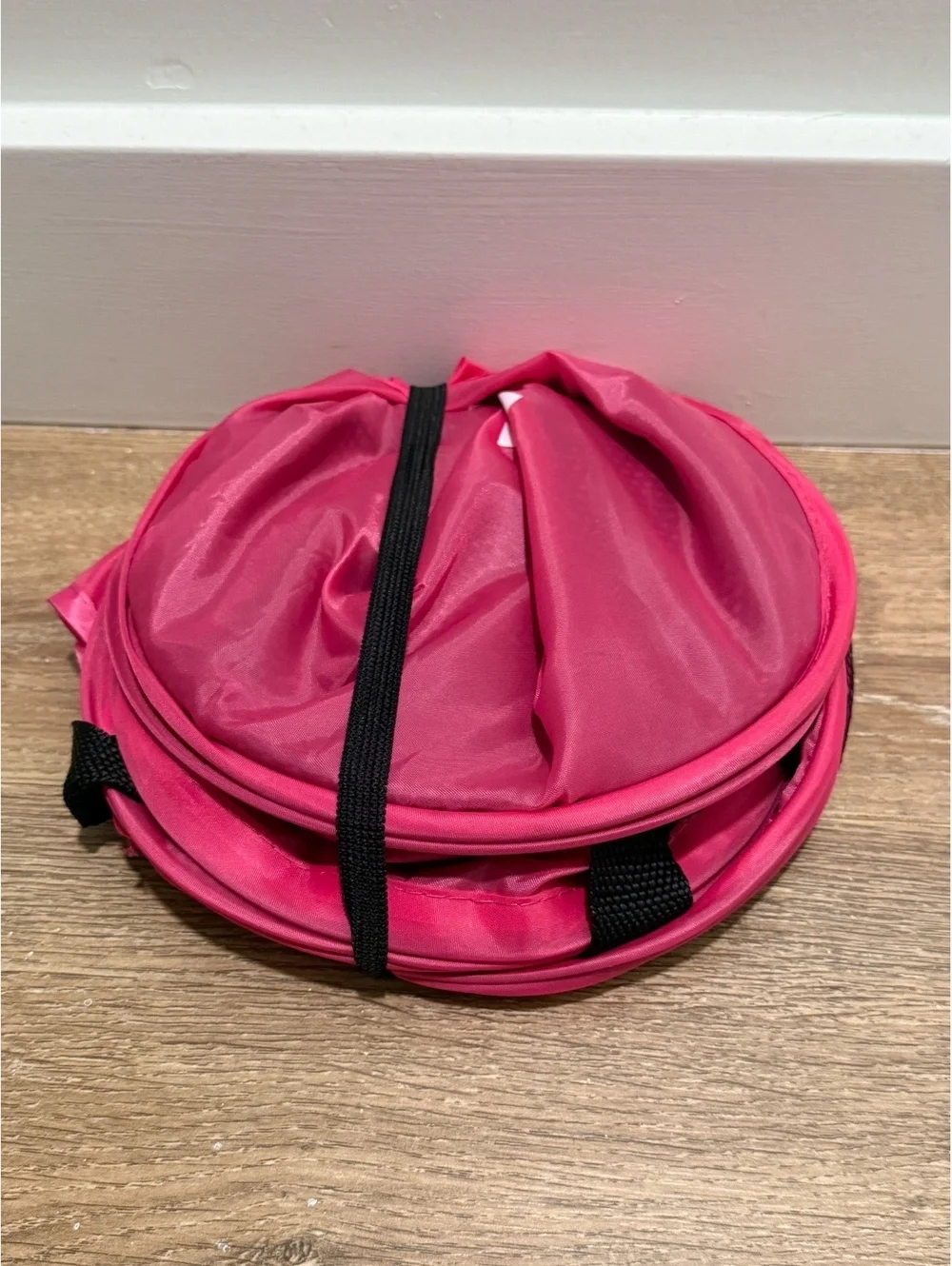 Pop-up Collapsible Pink Travel Laundry Hamper with Handles